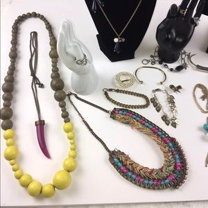 Lot Gold Silver jewelry necklaces bracelets Rings